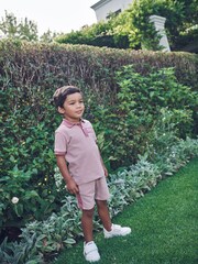 Baker by Ted Baker Textured Polo Shirt and Short Set - Image 3 of 17