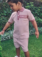 Baker by Ted Baker Textured Polo Shirt and Short Set - Image 5 of 17
