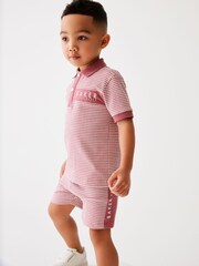 Baker by Ted Baker Textured Polo Shirt and Short Set - Image 8 of 17