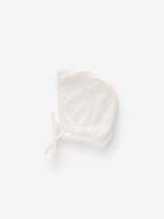 Pink/White Baby Jersey Bonnet 100% Cotton Hats 2 Pack (0-12mths) - Image 2 of 3