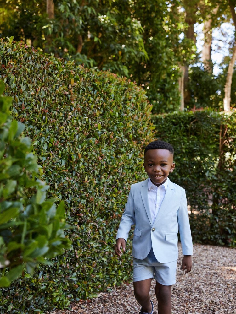 Baker by Ted Baker Blue Suit Jacket, Shirt and Short Set - Image 1 of 8