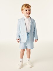 Baker by Ted Baker Blue Suit Jacket, Shirt and Short Set - Image 2 of 8