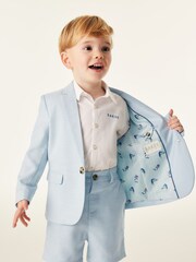 Baker by Ted Baker Blue Suit Jacket, Shirt and Short Set - Image 7 of 8