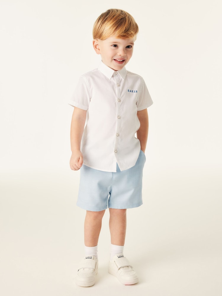 Baker by Ted Baker Blue Suit Jacket, Shirt and Short Set - Image 8 of 8