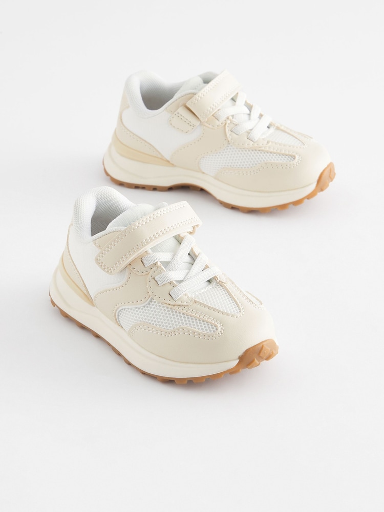 White - Elastic Lace Chunky Trainers - Image 2 of 6 White - Elastic Lace Chunky Trainers - Image 2 of 6