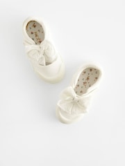 White Standard Fit (F) Machine Washable Mary Jane Shoes - Image 4 of 6