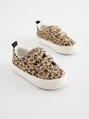 Leopard Print Standard Fit (F) Chunky Trainers With Touch Fastening - Image 1 of 5