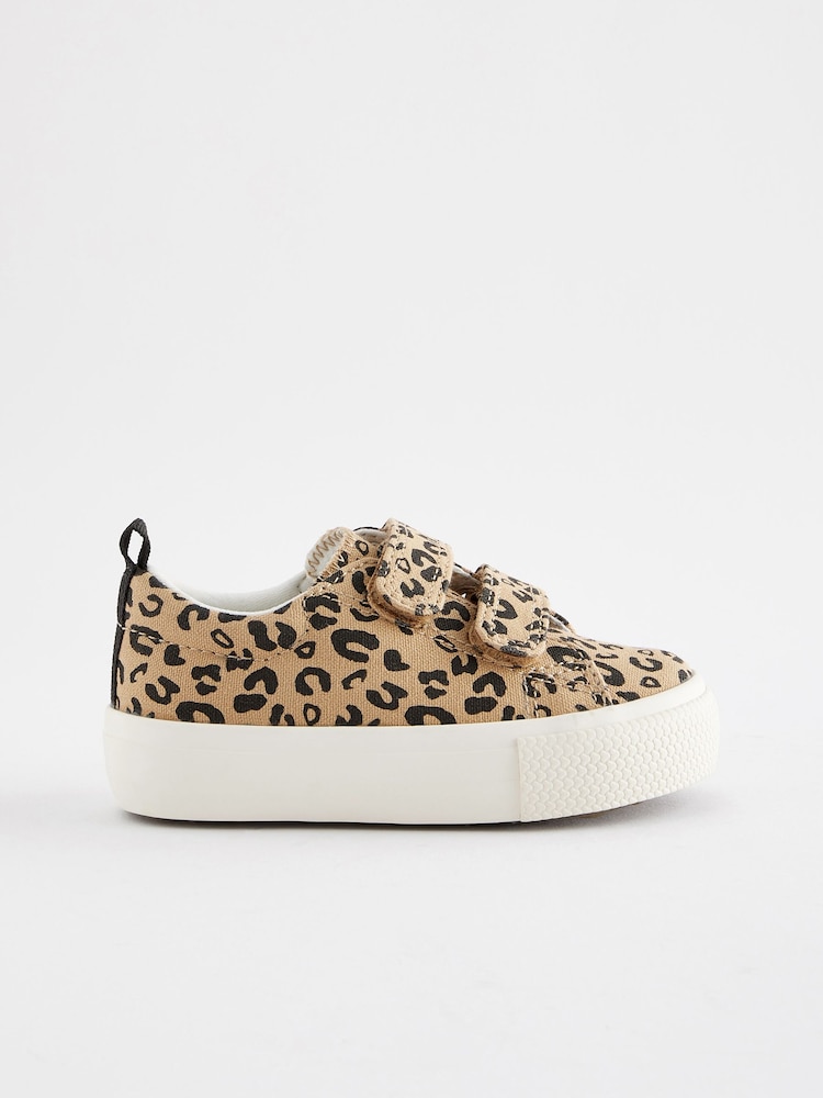 Leopardenmuster - Chunky-Sportschuhe mit Klettverschluss - Bild 2 von 5 Leopardenmuster - Chunky-Sportschuhe mit Klettverschluss - Bild 2 von 5