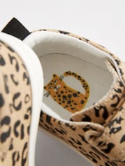 Leopard Print Standard Fit (F) Chunky Trainers With Touch Fastening - Image 5 of 5