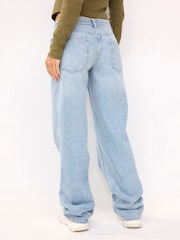 Mid Blue Baggy Wide Leg Jeans - Image 2 of 5