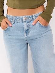 Mid Blue Baggy Wide Leg Jeans - Image 3 of 5