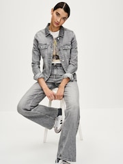 Grey Relaxed Bootcut Jeans - Image 2 of 7