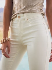 White Power Stretch Denim Leggings - Image 4 of 6
