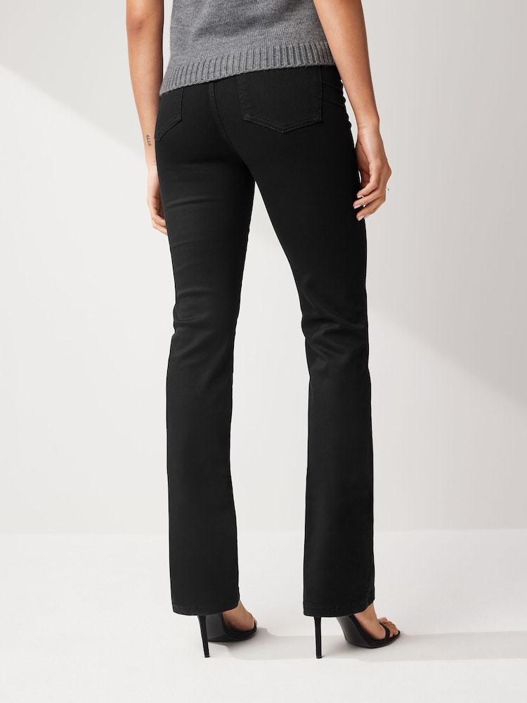 Black Push-Up Bootcut Jeans - Image 2 of 6