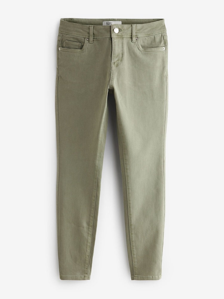 Sage Green Low Rise Skinny Jeans - Image 1 of 3