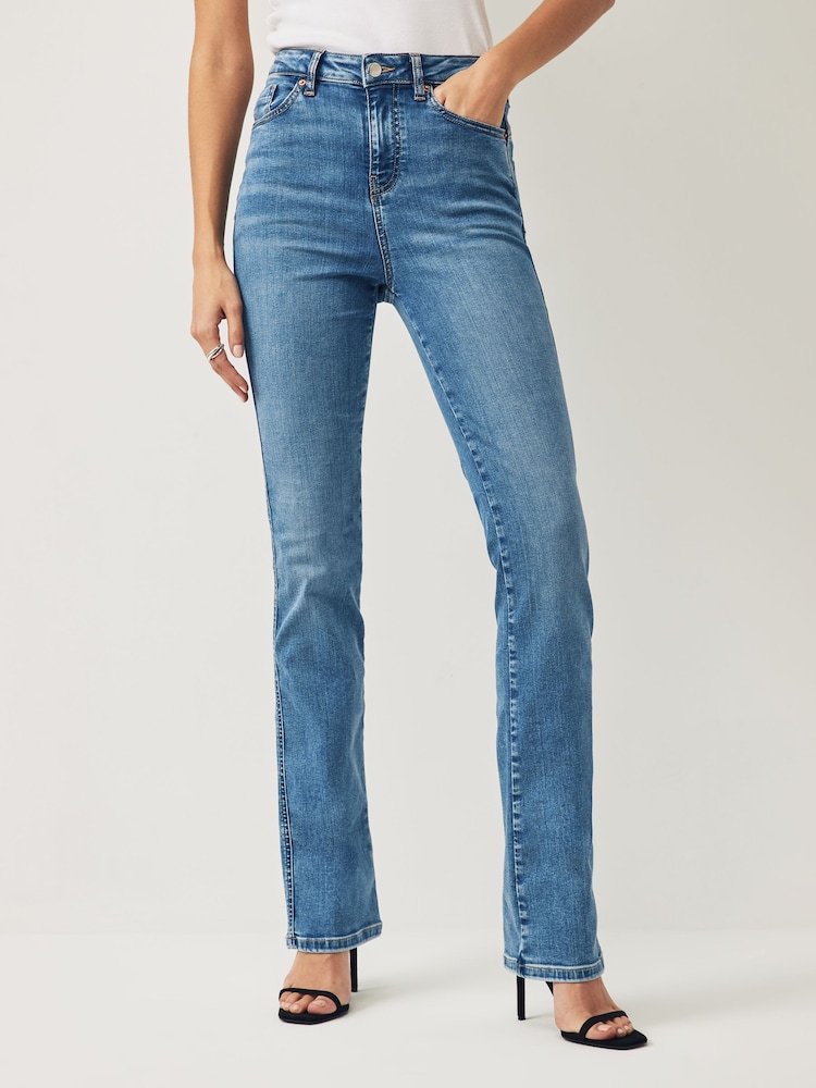 Dark Blue Push-Up Bootcut Jeans - Image 1 of 6