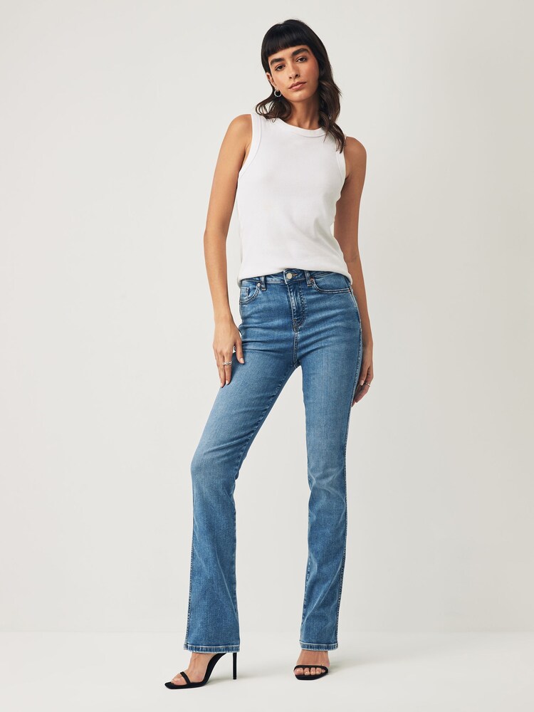 Dark Blue Push-Up Bootcut Jeans - Image 2 of 6