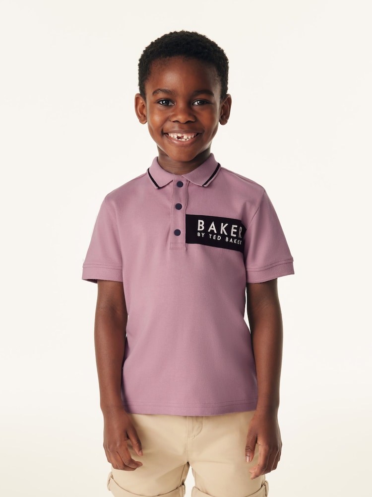 Baker by Ted Baker Nylon Panel Polo Shirt - Image 1 of 11