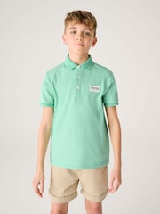 Baker By Ted Baker Strukturiertes Polo-Shirt, Grün - Bild 1 von 2