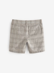 Check Linen Blend Chino Shorts (3-16yrs) - Image 6 of 7