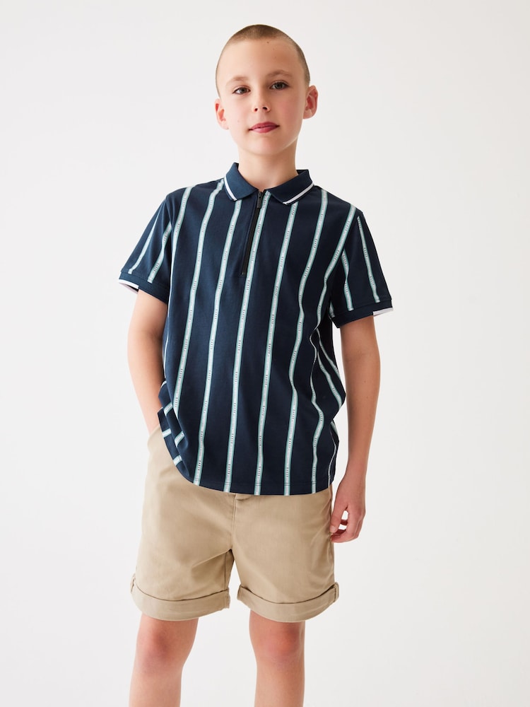 Baker by Ted Baker Striped Polo Shirt - Image 2 of 7 Baker by Ted Baker Striped Polo Shirt - Image 2 of 7