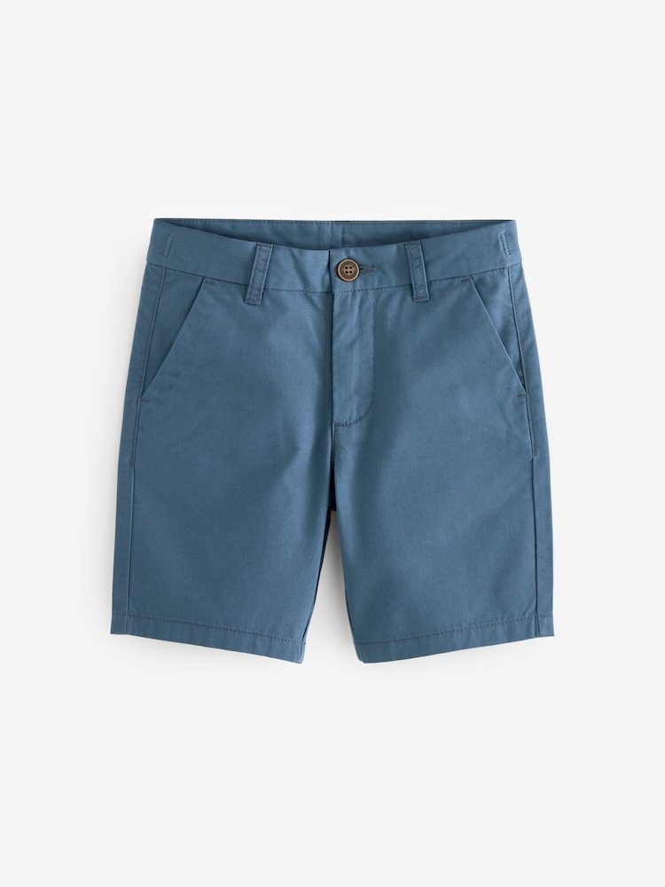 Indigo Blue 100% Cotton Chino Shorts (3-16yrs) - Image 1 of 3