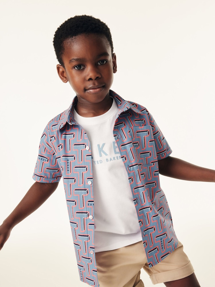 Baker by Ted Baker Albastru Tricou și Cămăși 100% Set din bumbac - Imaginea 1 din 6