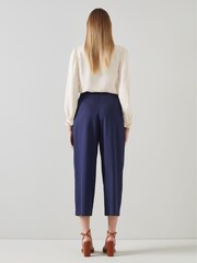 LK Bennett Cream Selina Collarless Blouse - Image 3 of 5
