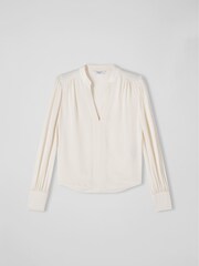 LK Bennett Cream Selina Collarless Blouse - Image 5 of 5
