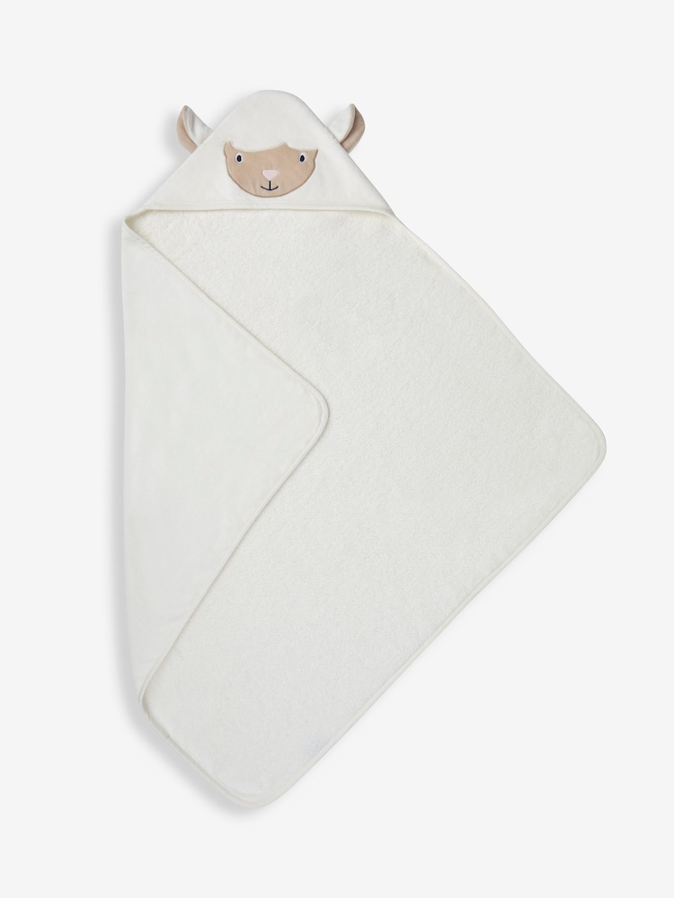 JoJo Maman Bébé Personalised Lamb Hooded Towel - Image 2 of 5