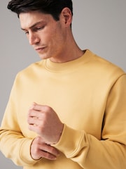 Yellow Regular Fit Jersey Cotton Rich Crew Sweatshirt - Image 1 of 7