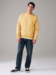 Yellow Regular Fit Jersey Cotton Rich Crew Sweatshirt - Image 2 of 7