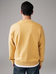 Yellow Regular Fit Jersey Cotton Rich Crew Sweatshirt - Image 3 of 7