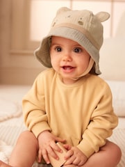 Neutral Bear Bucket Baby Hat - Image 1 of 5