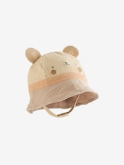 Neutral Bear Bucket Baby Hat - Image 3 of 5