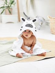 JoJo Maman Bébé Personalised Zebra Hooded Towel - Image 2 of 5