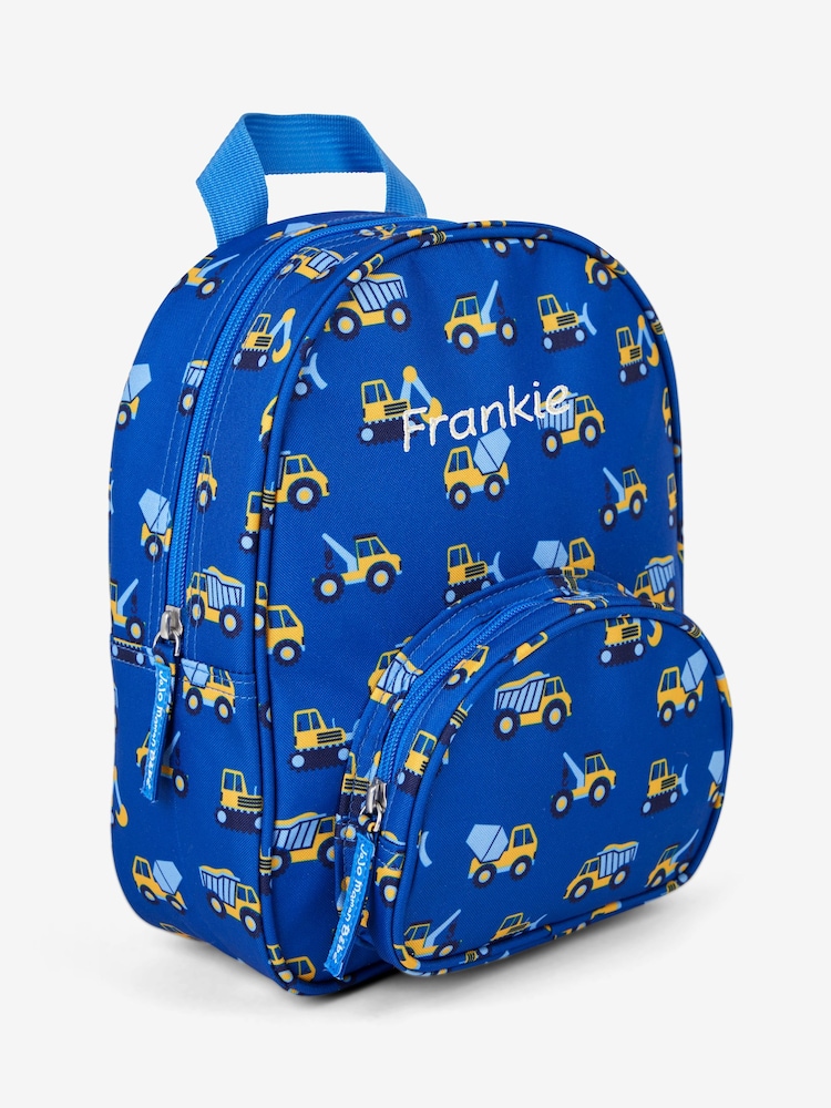 JoJo Maman Bébé Personalised Construction Print Rucksack - Image 2 of 3