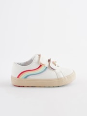 White Standard Fit (F) Rainbow Touch Fasten Trainers - Image 5 of 10
