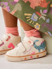 Cream - Ghete sport înalți cu model dinozaur - Imaginea 2 din 10
