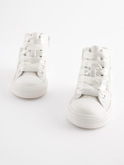 White Glitter Bridesmaid High Top Trainers - Image 5 of 6
