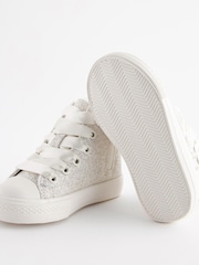 White Glitter Bridesmaid High Top Trainers - Image 6 of 6