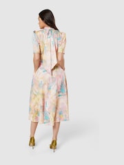 Closet London Pink Multi Tie Back A-Line Dress - Image 2 of 6
