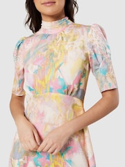Closet London Pink Multi Tie Back A-Line Dress - Image 5 of 6