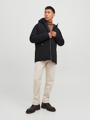 JACK & JONES Black Parka Coat - Image 3 of 7