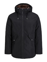 JACK & JONES Black Parka Coat - Image 7 of 7
