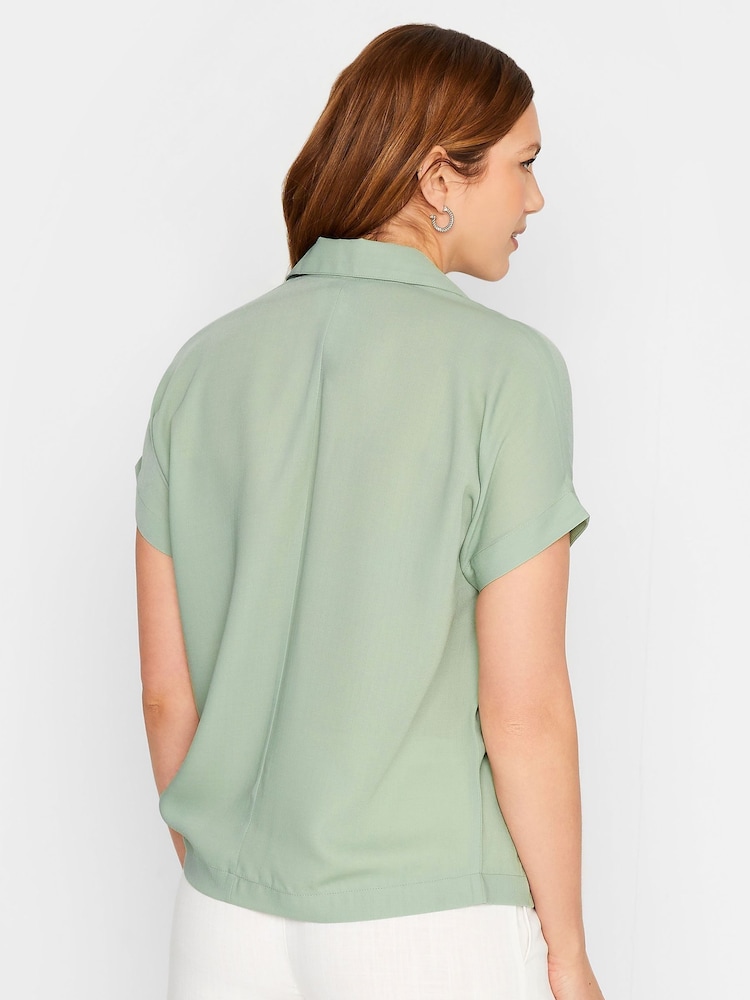 Long Tall Sally Green Pocket Utility Shirt - Image 2 of 4