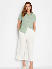 Long Tall Sally Green Pocket Utility Shirt - Image 3 of 4
