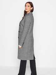 Long Tall Sally Black Check Midi Formal Coat - Image 2 of 4