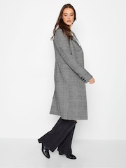 Long Tall Sally Black Check Midi Formal Coat - Image 3 of 4