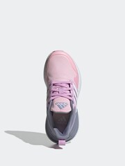 adidas Pink Kids Sportswear Rapidasport Bounce Lace Trainers - Image 6 of 9